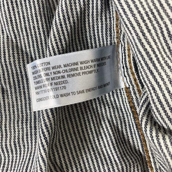 NWT Oshkosh Genuine toddler Blue Denim Jeans Snap Button up Boys Shirt Size 18M - Picture 4 of 7